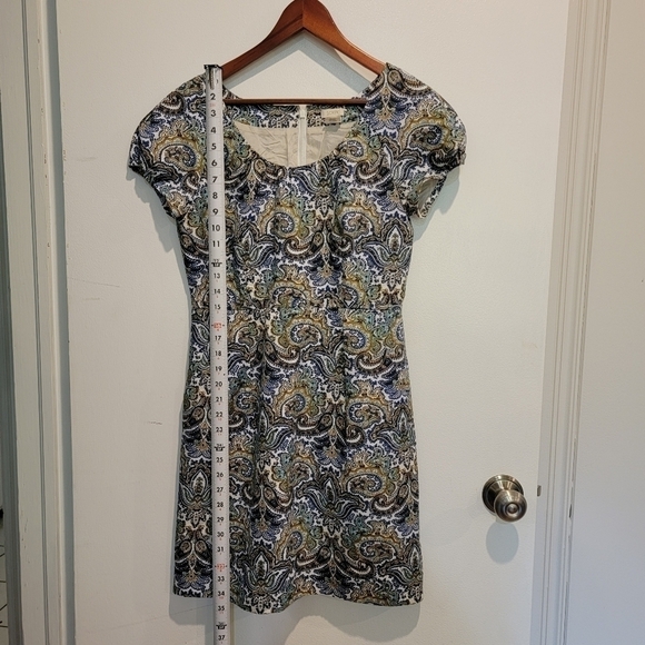 J. Crew Paisley print Multi Color Silk Blend Dress with Pockets Size 4 - Picture 9 of 15